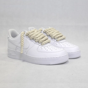 Rope Air Force 1 - Natural Nike Knit Shoes