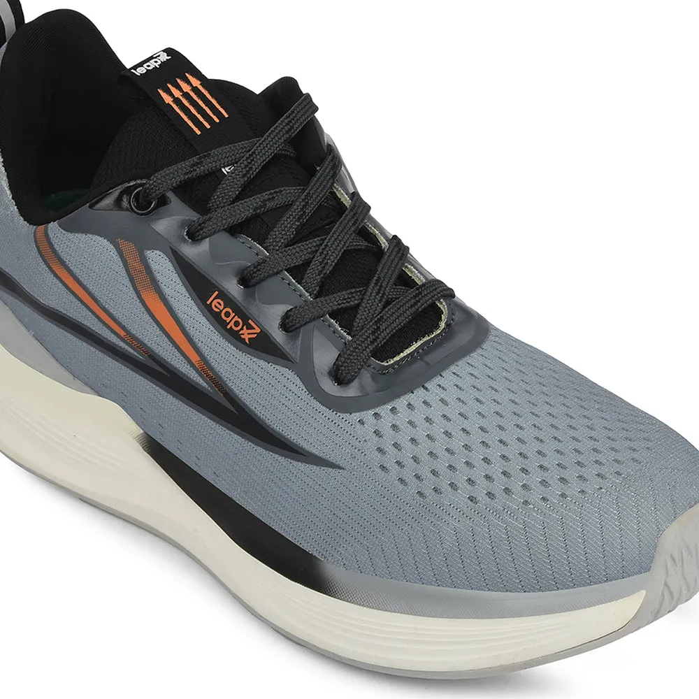 Leap7x Grey Sports Lacing Running Shoes For Men DARIO By Liberty Free Run Sports Shoes