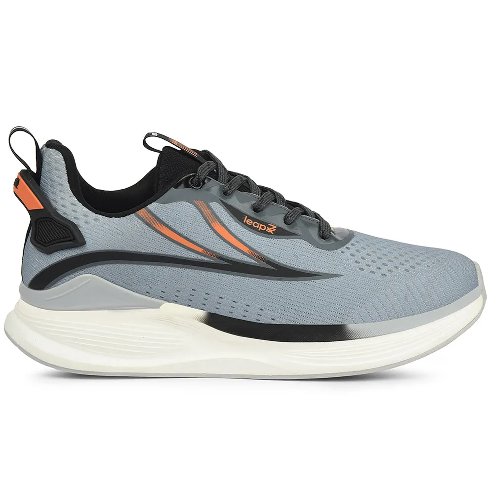 Leap7x Grey Sports Lacing Running Shoes For Men DARIO By Liberty Best Road Run Shoes