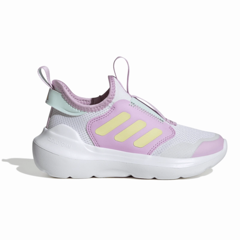 adidas Kids Tensaur Comfort AC - Cloud White/Powder Yellow/Bliss Lilac 8. NULL