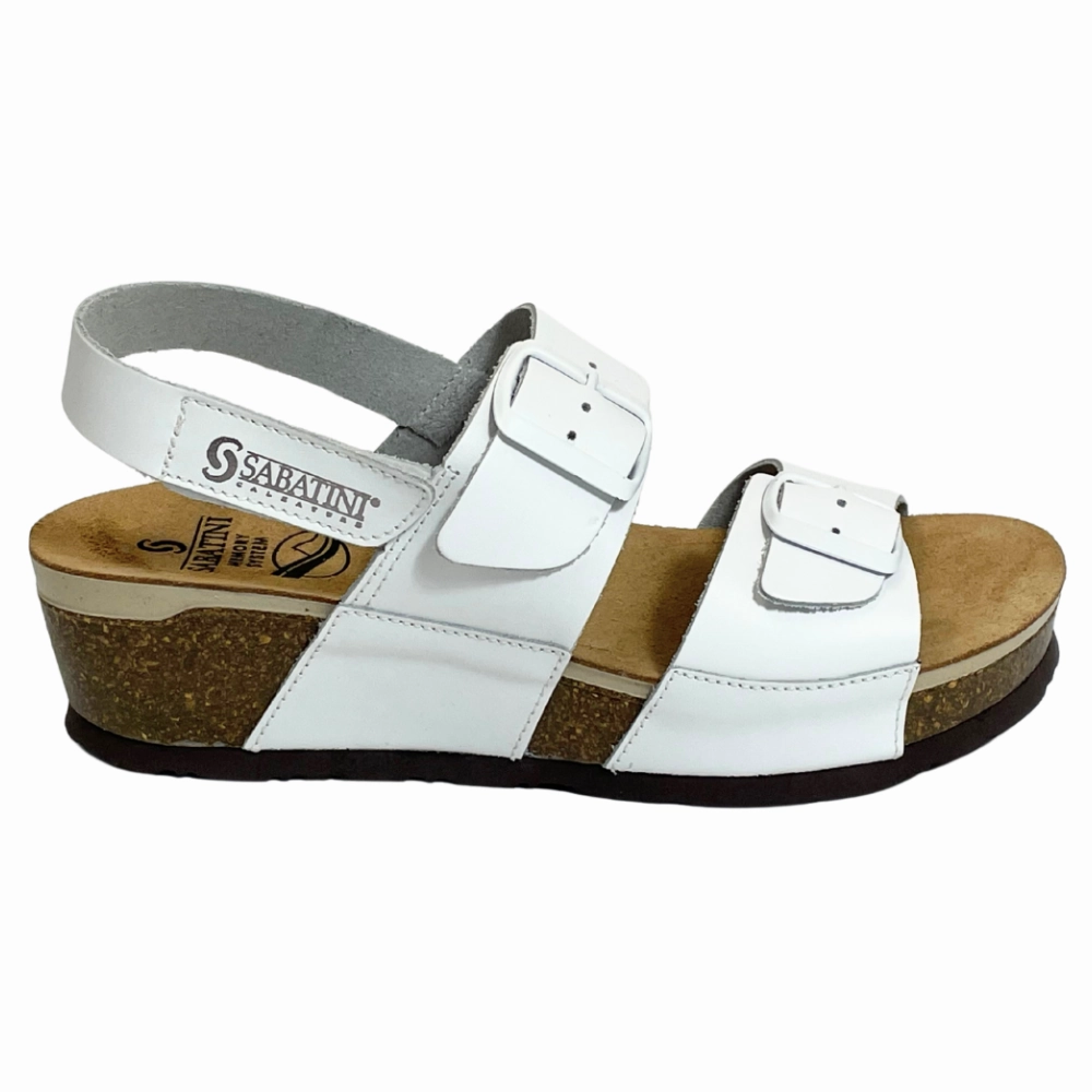 Sabatini Ines Bianco Nappa Sandal (Women's) Church Sandals
