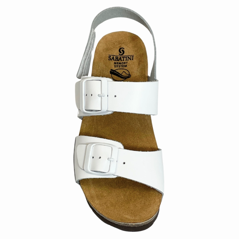 Sabatini Ines Bianco Nappa Sandal (Women's) Sandals Grande Antigua Resort And Spa