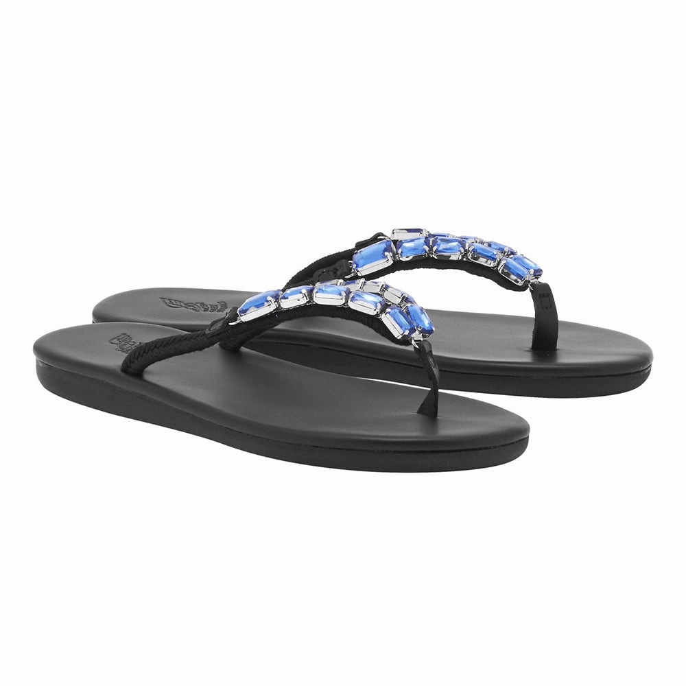 Saionara Crystals Blue Bow Sandals