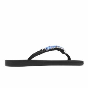 Saionara Crystals Blue Fashionable Sandals For Bunions