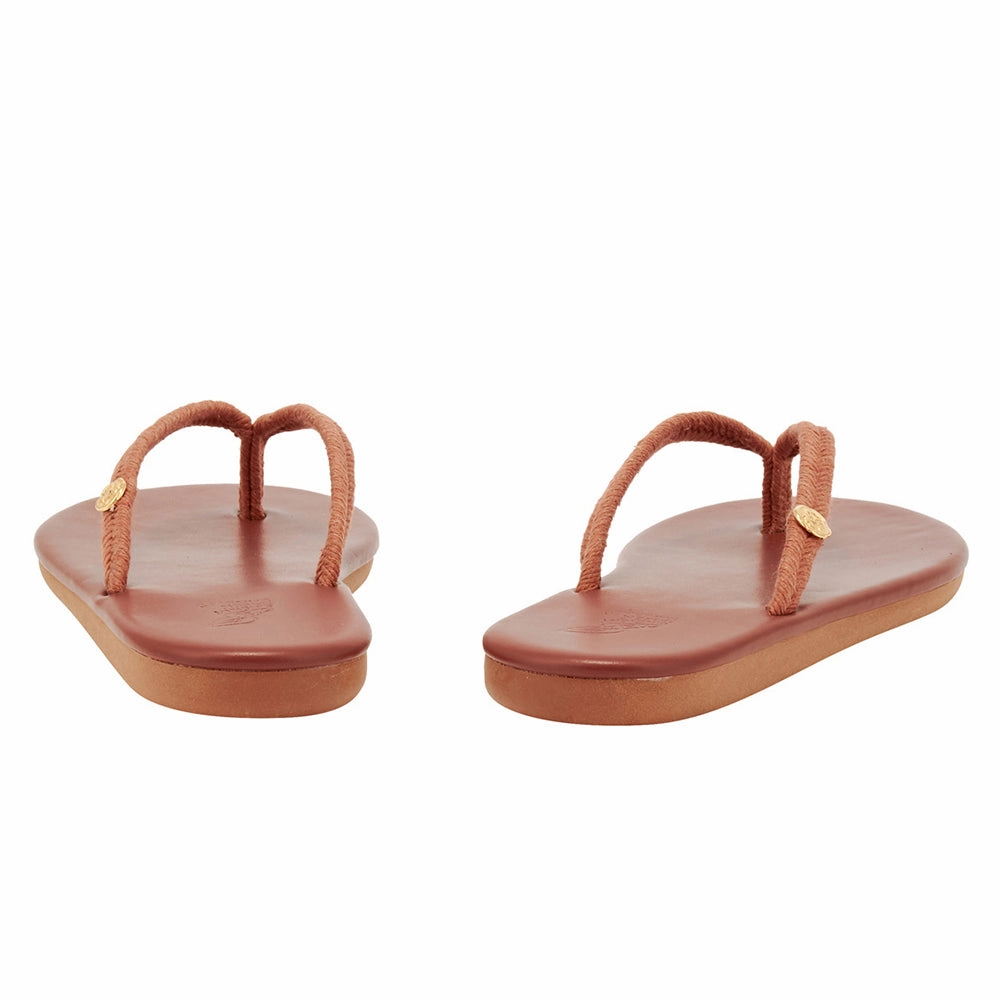 Strappy Wedge Sandals Saionara Rope Tan