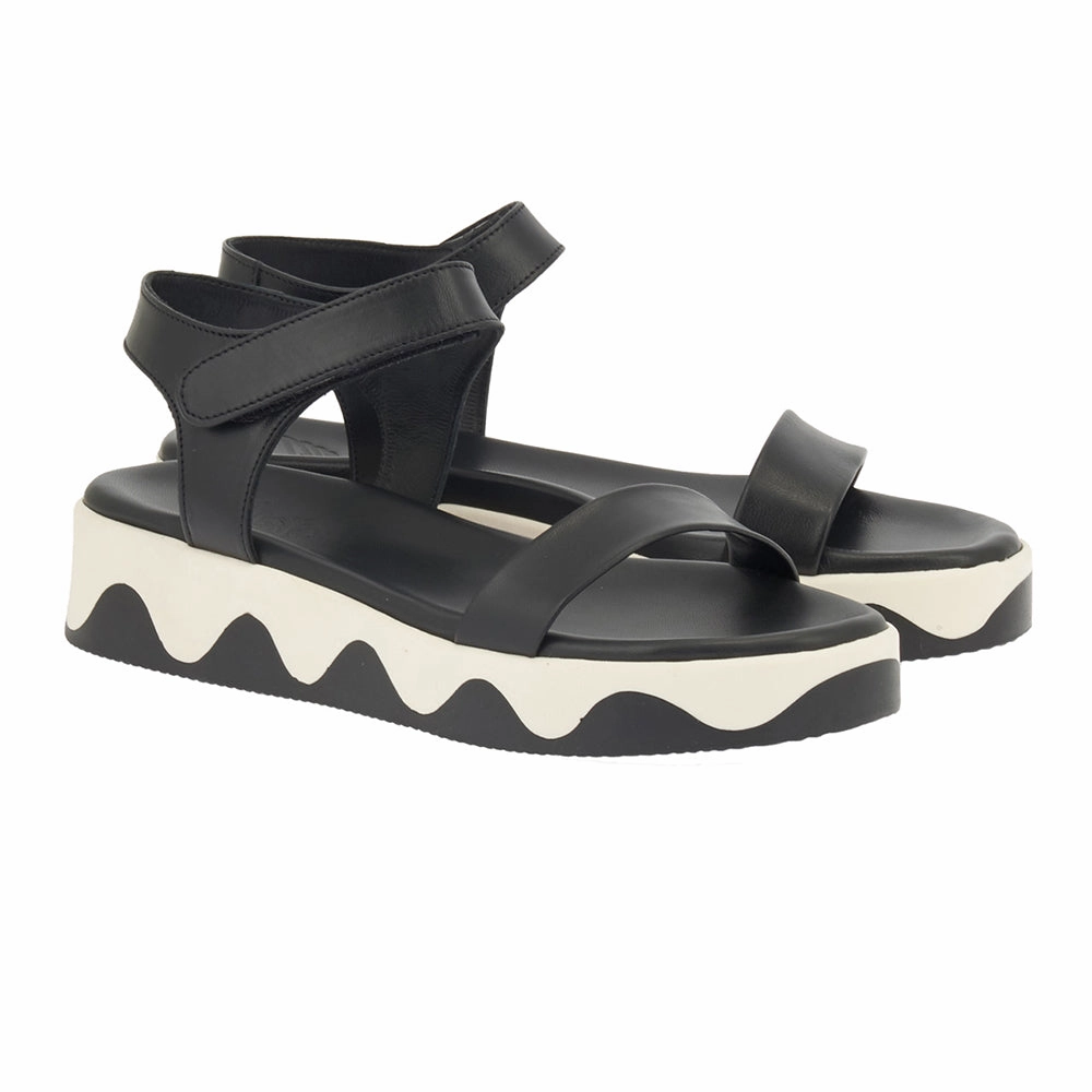 San Antonio Shoes Sandals Salamina Black