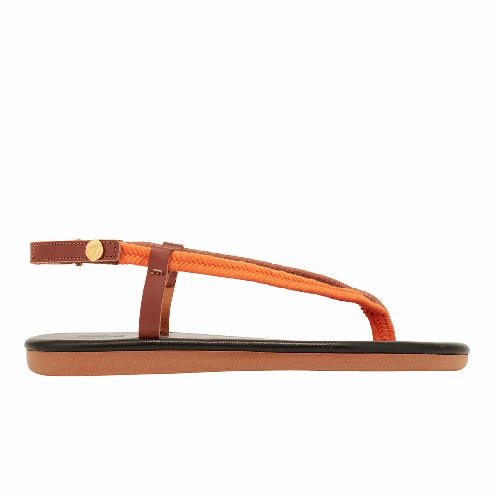 Zoi Orange/Tan Gold Gladiator Sandals