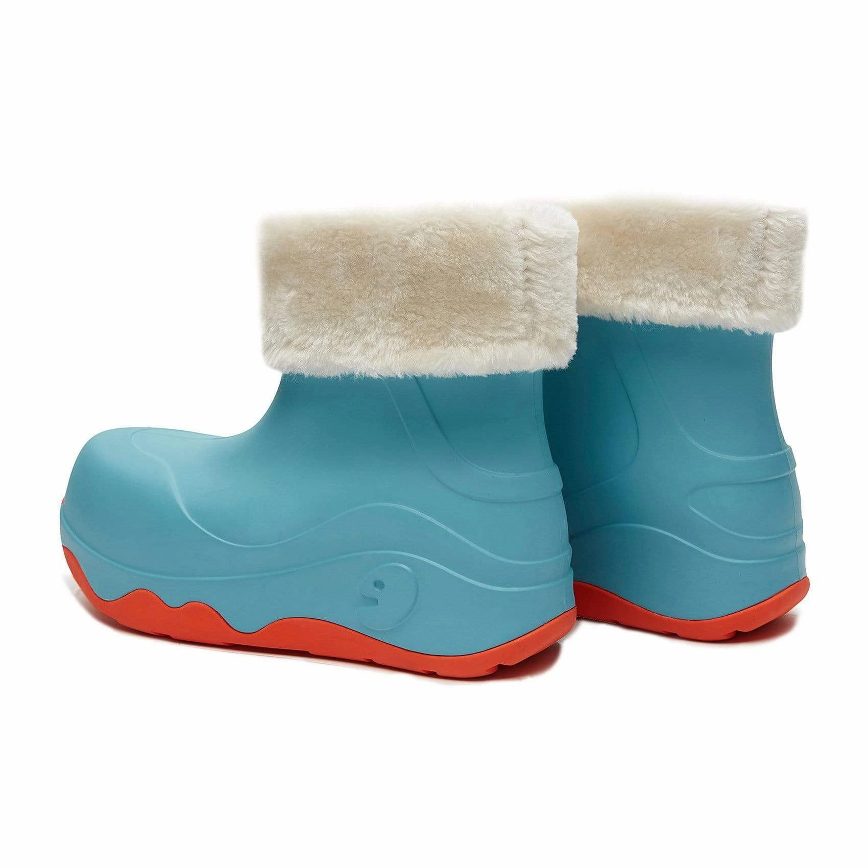 Full Grain Leather Boots Saxe Blue Navarra Boots with Napped Linings Women