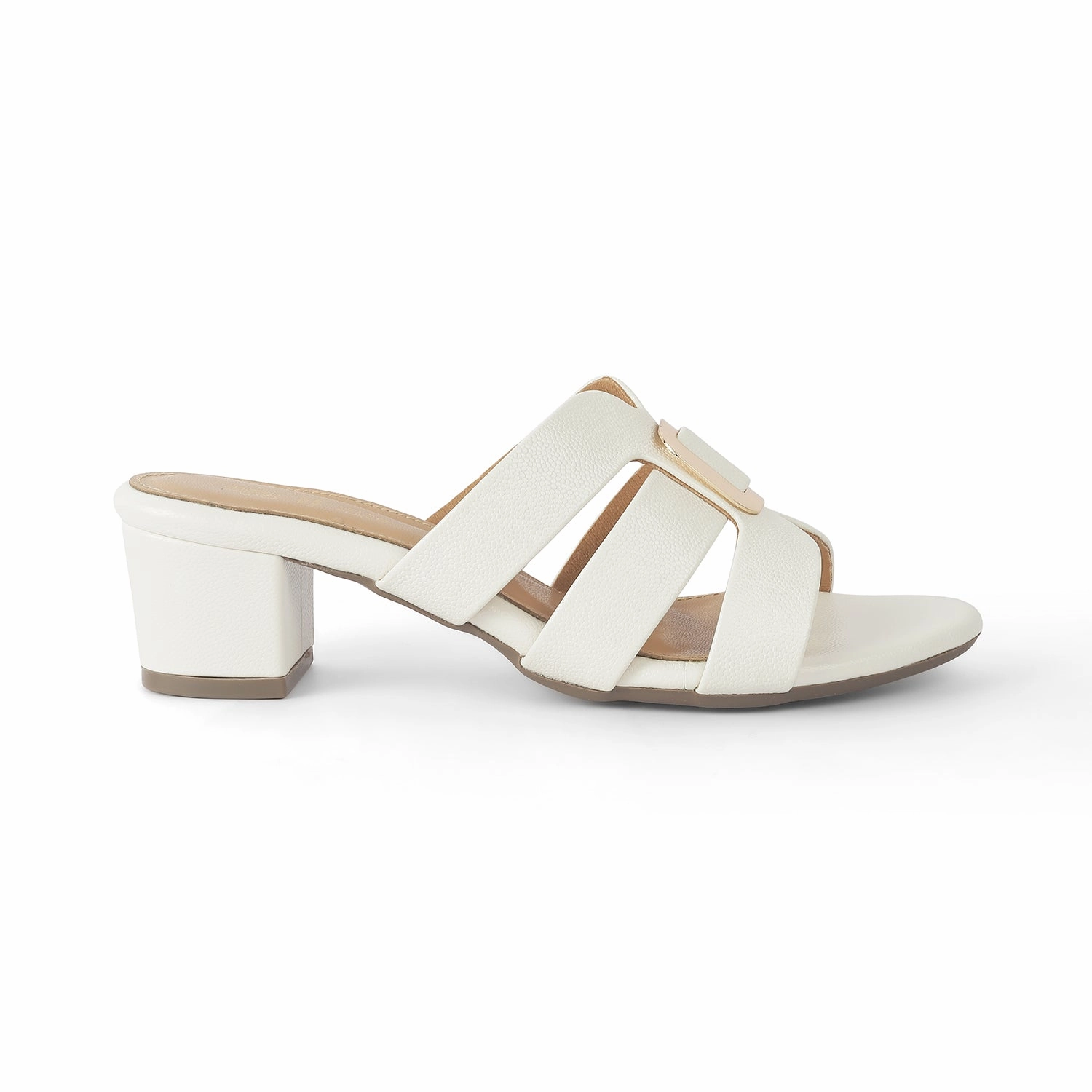 Tresmode Tangle White Women's Dress Block Heel Sandals Sandals Southcoast