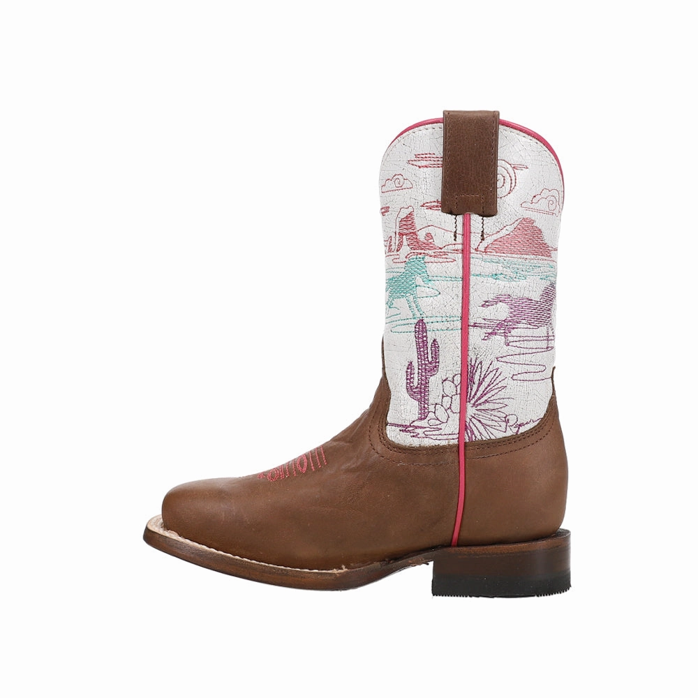 Boots Goth Running Free Square Toe Cowboy Boots (Little Kid)