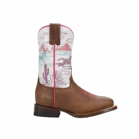 Boots With Ice Cleats Running Free Square Toe Cowboy Boots (Little Kid)