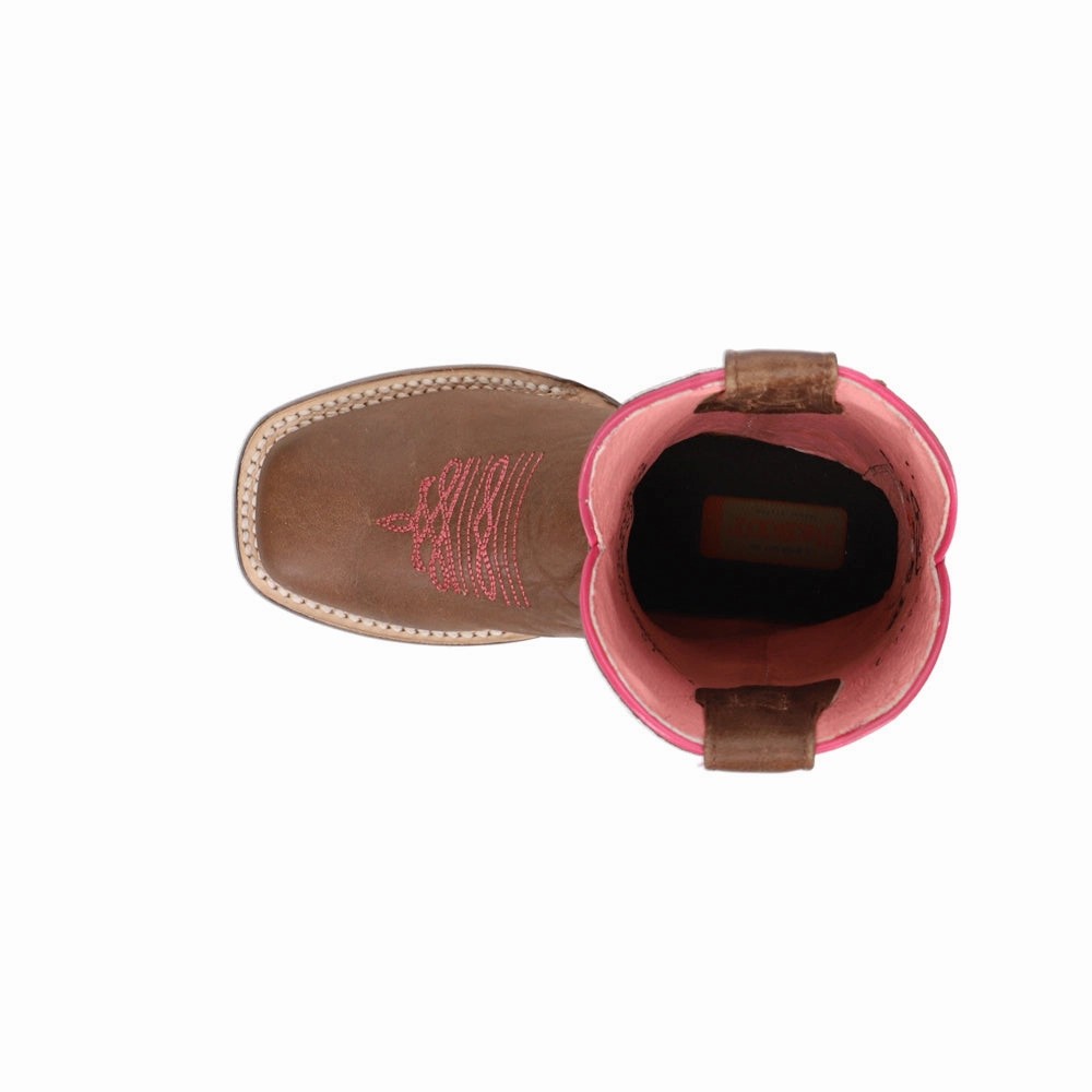 Thigh Heel Boots Running Free Square Toe Cowboy Boots (Little Kid)