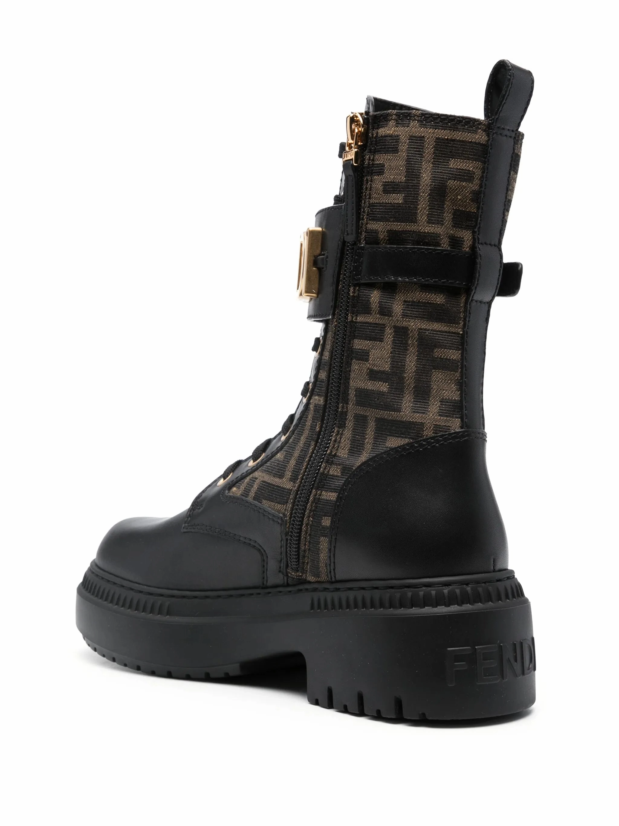 Boots With Cheetah Print 60mm Fendigraphy logo-plaque leather boots