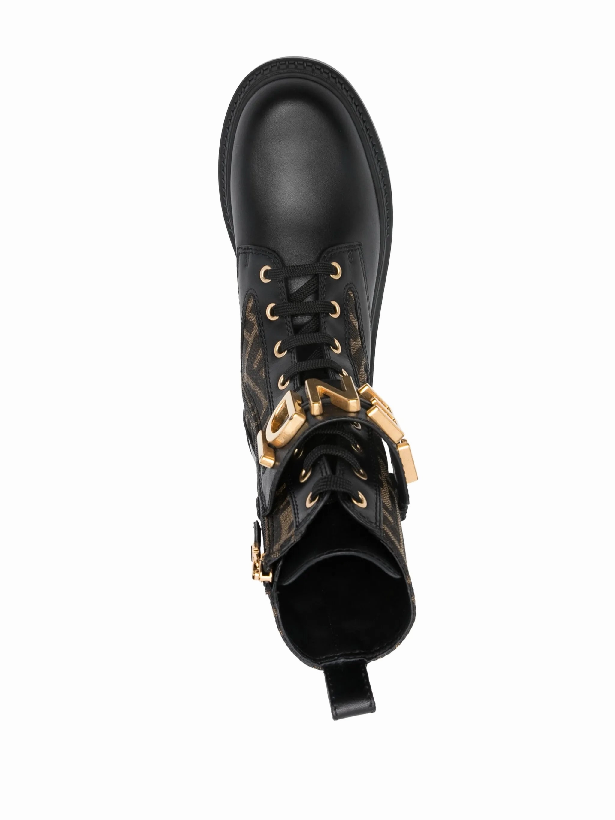 Para Boots 60mm Fendigraphy logo-plaque leather boots