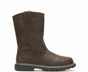 Leather Lace Up Dress Boots Men's Floorhand Met-Guard Steel-Toe Wellington Work Boot