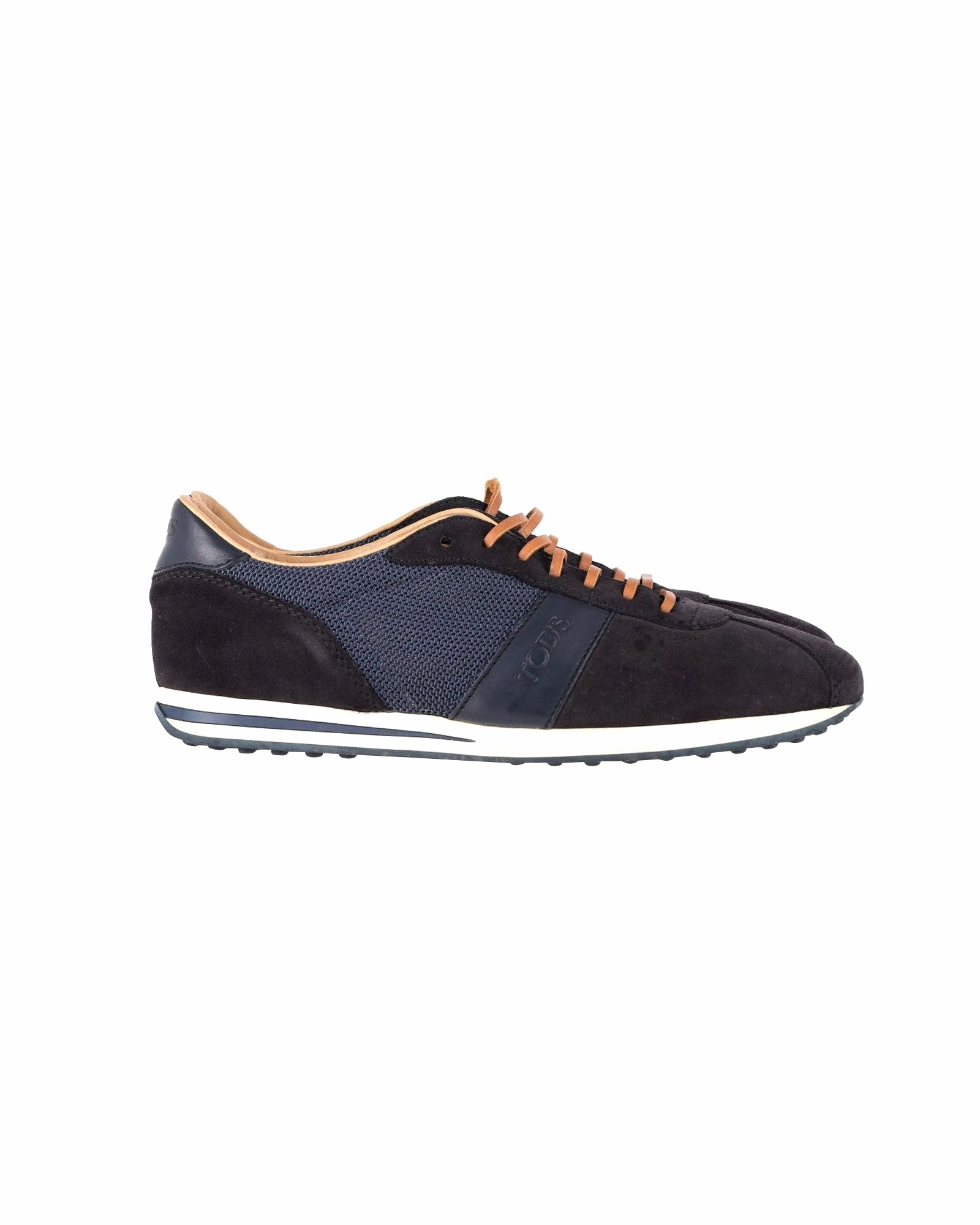 Tod's Lace-Up Low Top Sneakers in Navy Blue Suede Renew Active Vs Sneakers