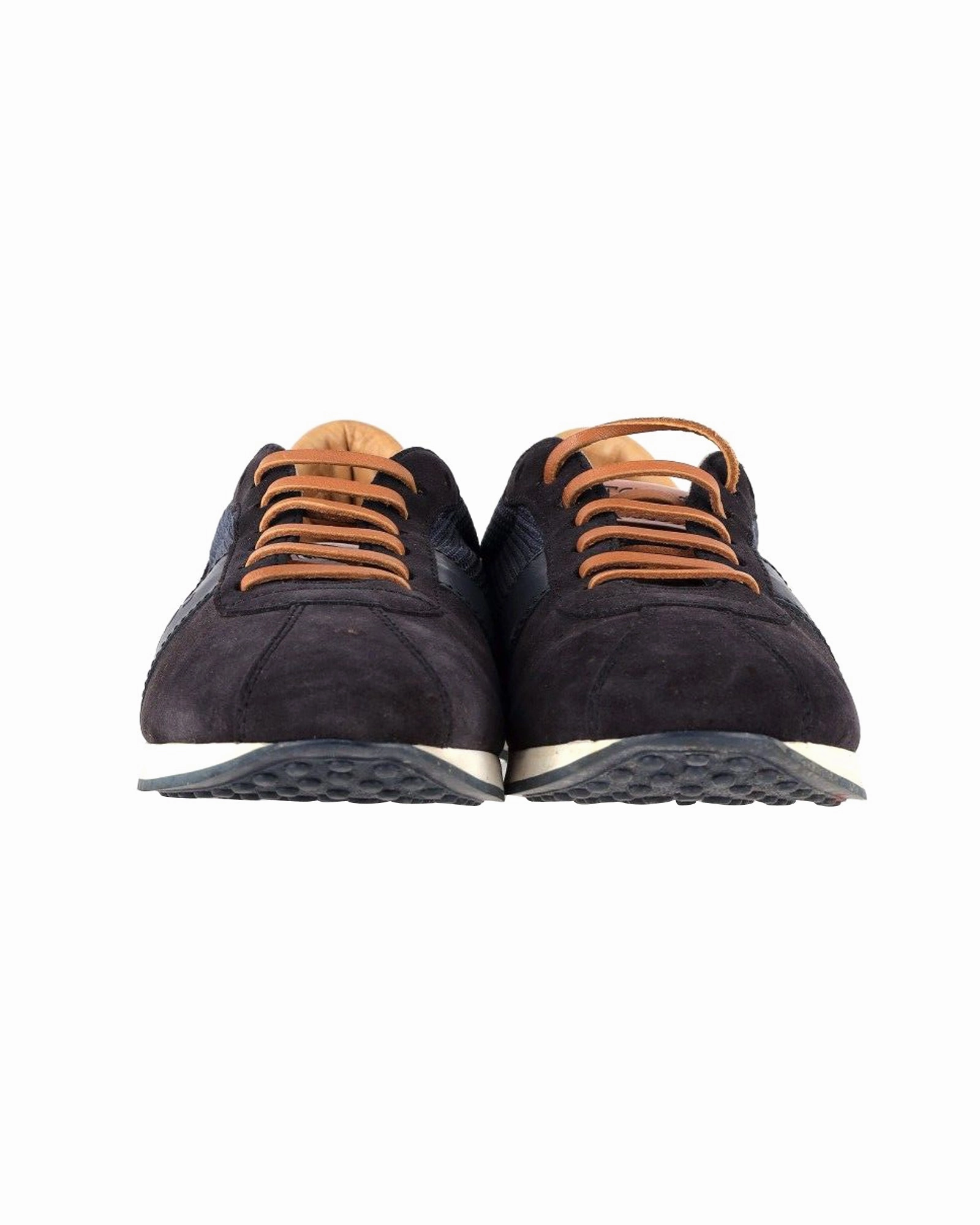 Tod's Lace-Up Low Top Sneakers in Navy Blue Suede Sneakers Bistro Winooski