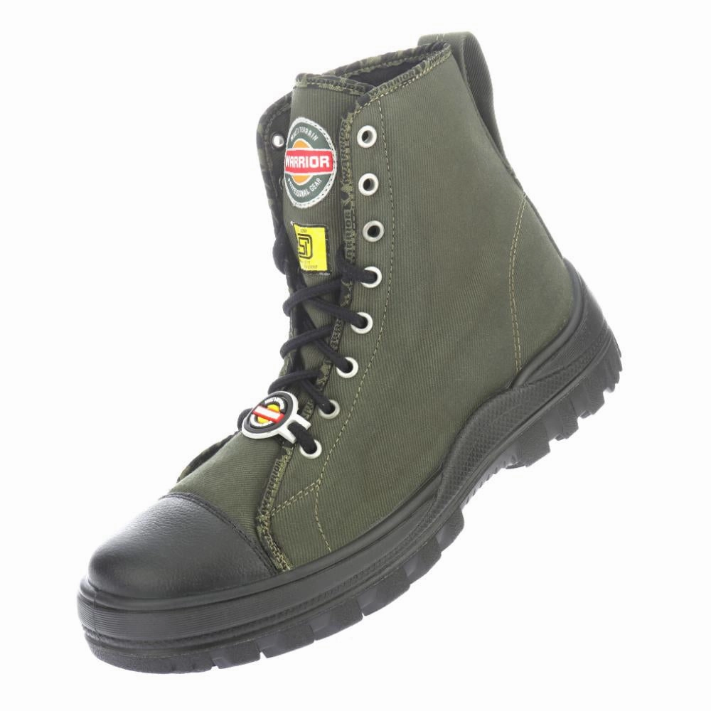 Warrior Olive Green Defence Anti Spike Jungle Boot For Men 3019-05 By Liberty Suits With Cowboy Boots