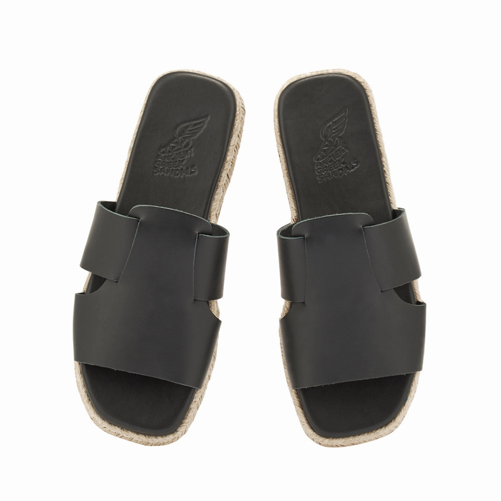 Voya Infinity Sandals Miltiadis Espadrille Black