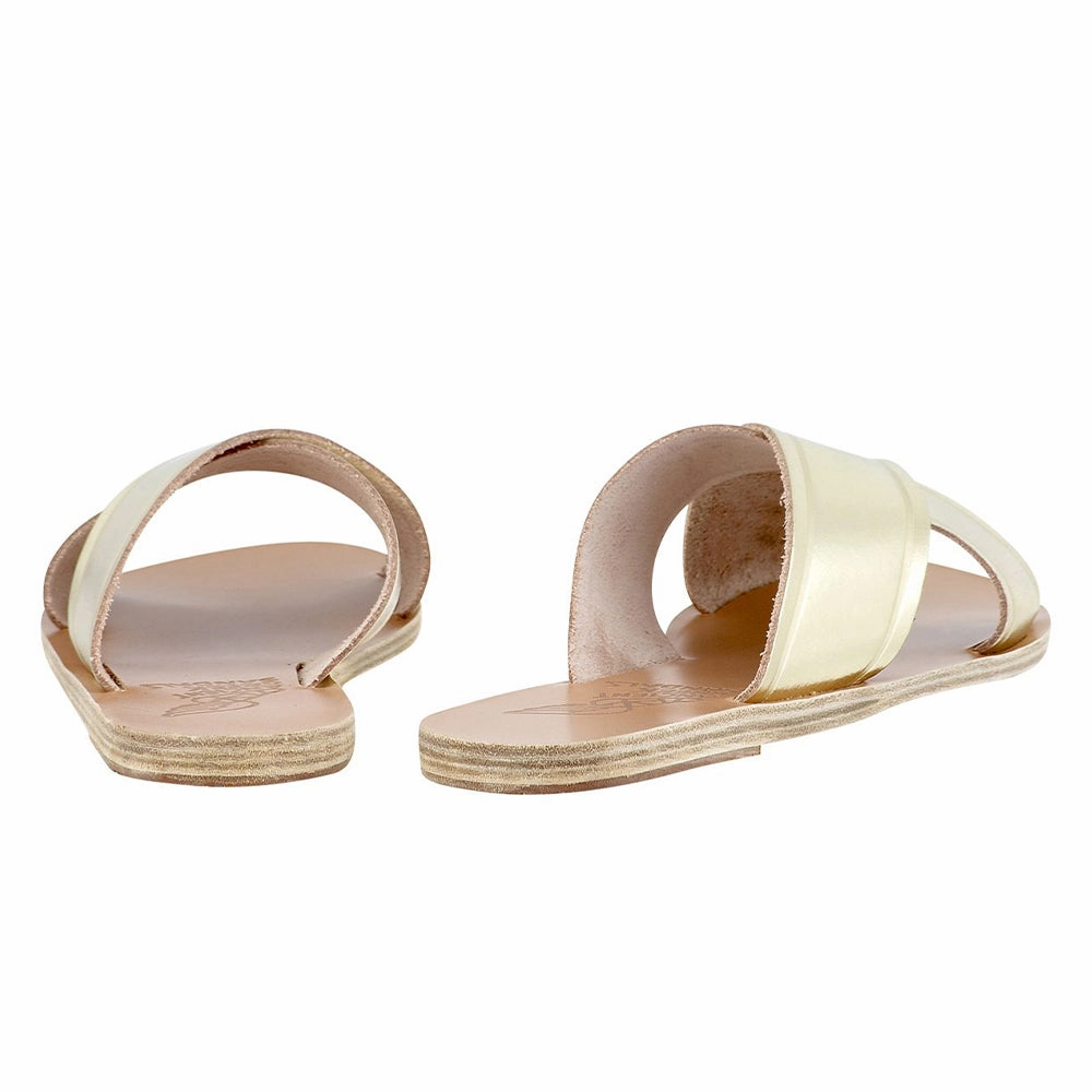 Wedge Heel Thong Sandals Thais Platinum