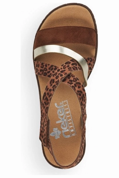 Peyton Sandals Rieker sandal V3663 24 noisette/gold