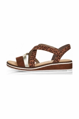 Sandals Verra Rieker sandal V3663 24 noisette/gold