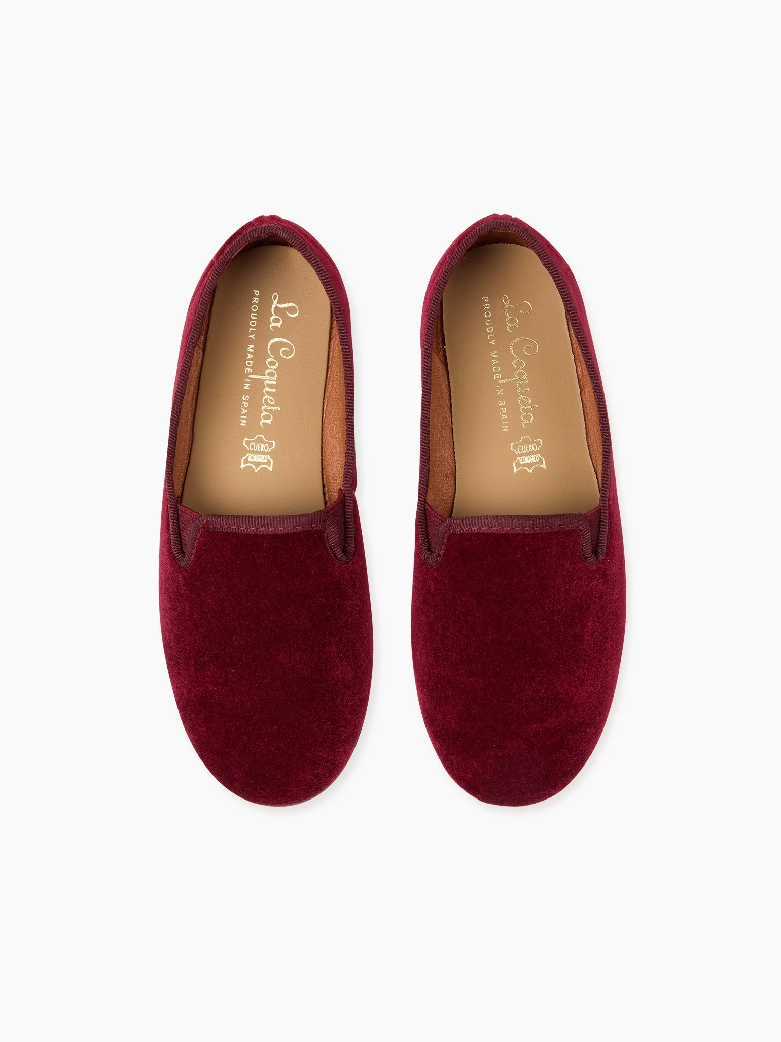 Camp Slippers Burgundy Kids Velvet Slippers
