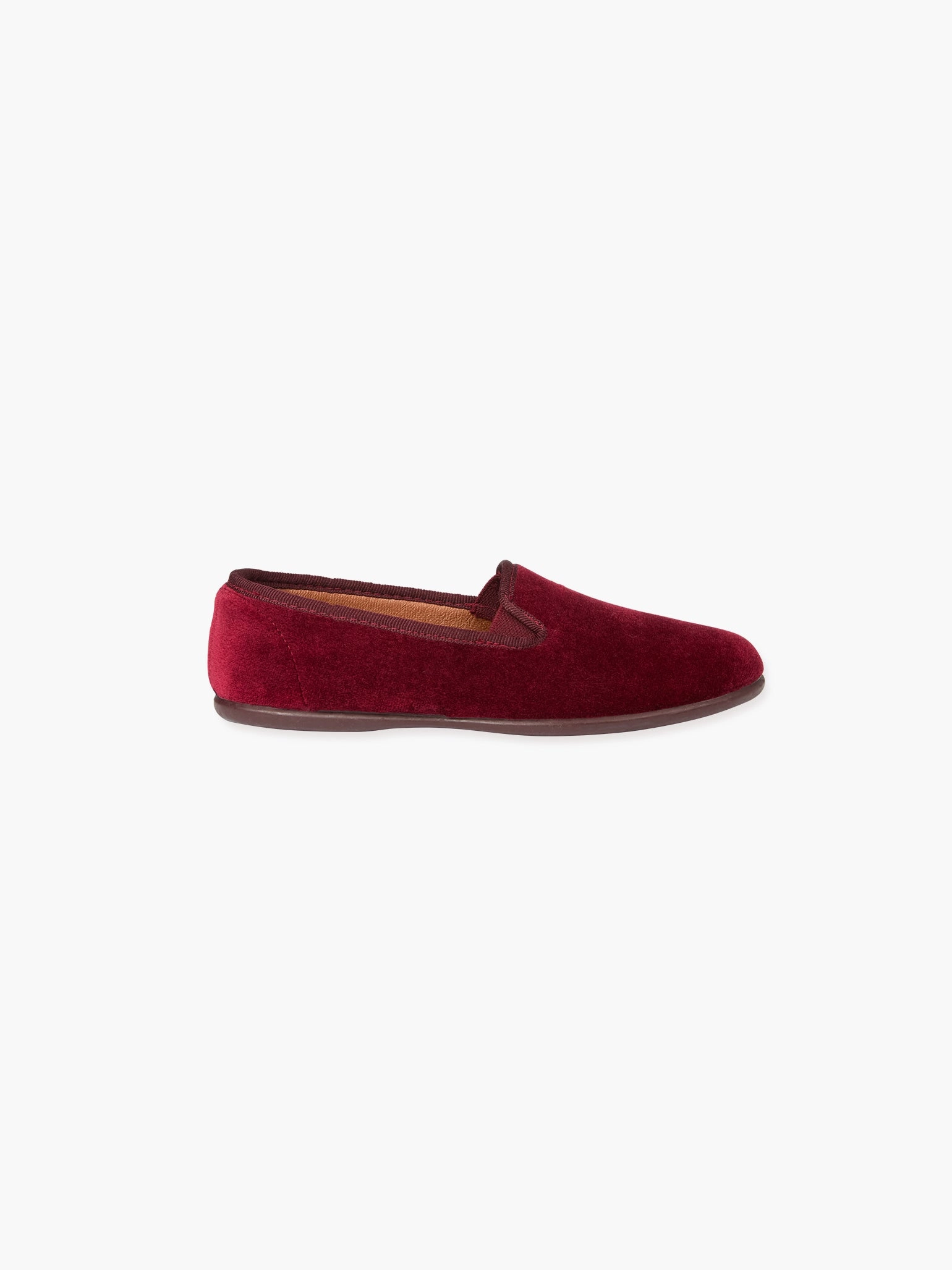 Slippers Plush Burgundy Kids Velvet Slippers