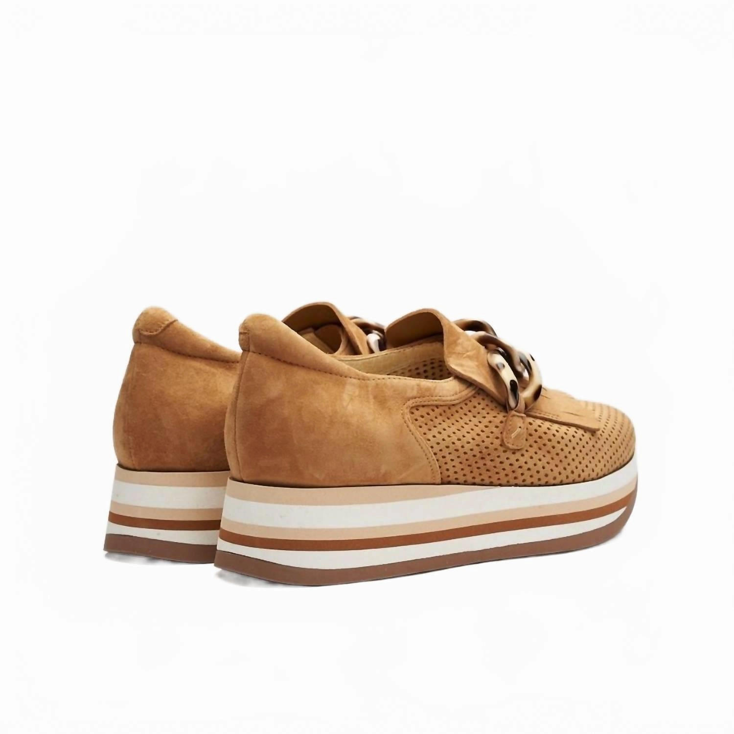 Jellypop Sneakers Women's Wedge Cadie Sneakers In Cognac