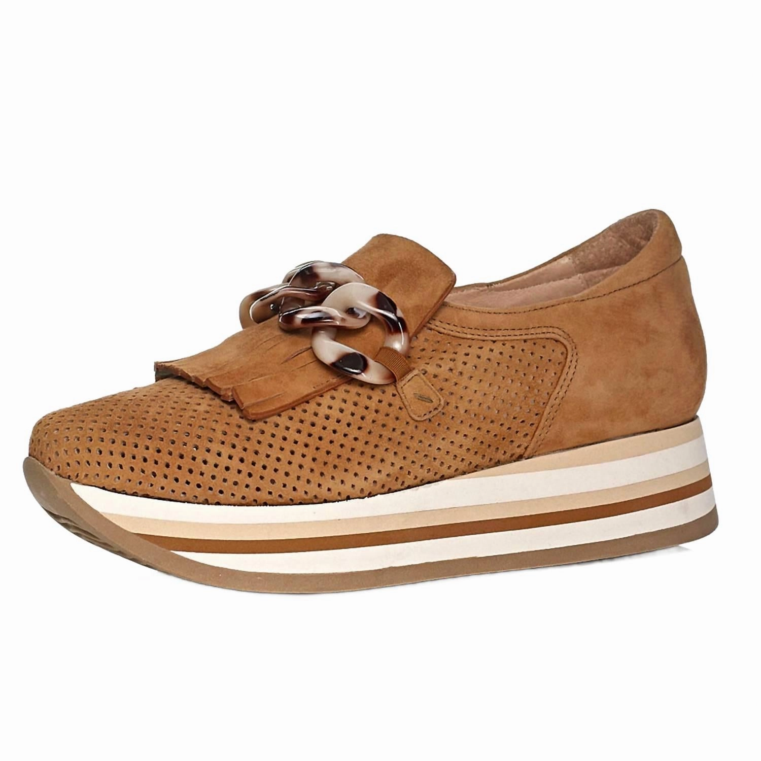 Women's Wedge Cadie Sneakers In Cognac Brown Sneakers