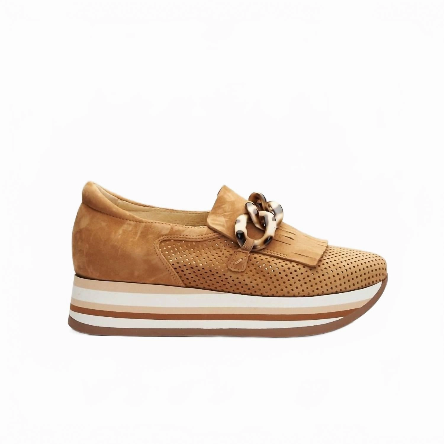 Women's Wedge Cadie Sneakers In Cognac Shop Low Top Sneakers