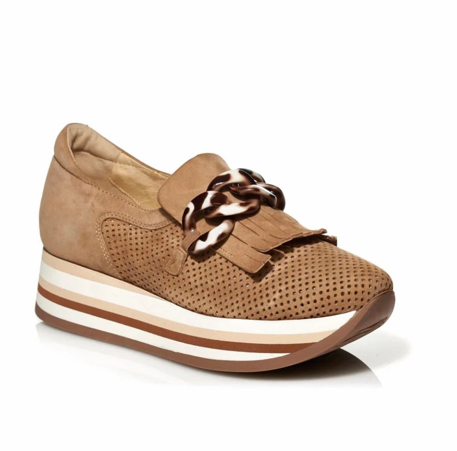 Roos Sneakers Women's Wedge Cadie Sneakers In Cognac