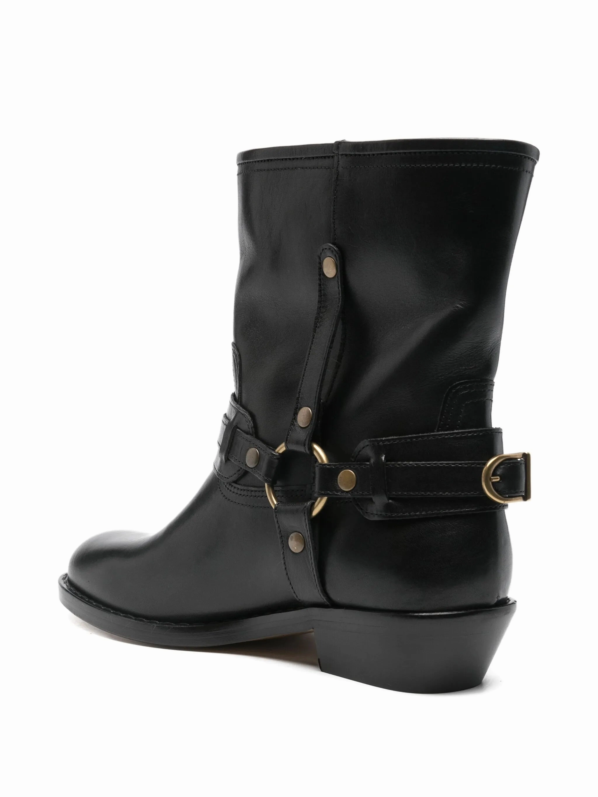 35mm leather biker boots Ladies Cowgirl Boots On Sale