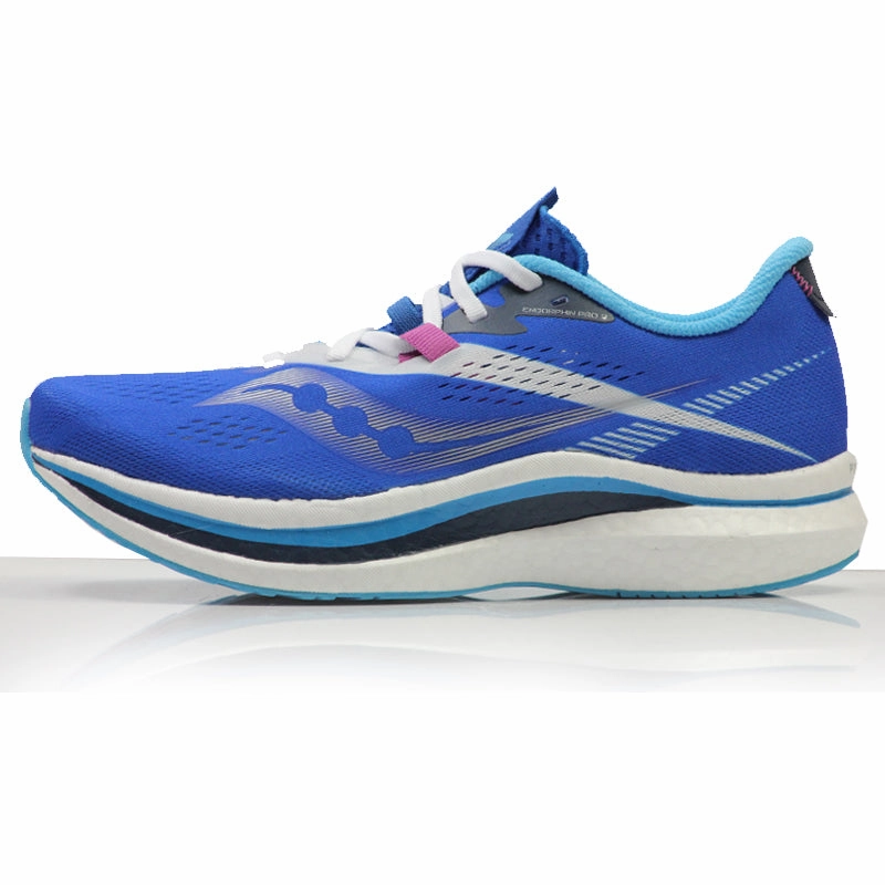 Saucony Endorphin Pro 2 Women's Running Shoe - Royal/White Heel Lock Lacing Running Shoes