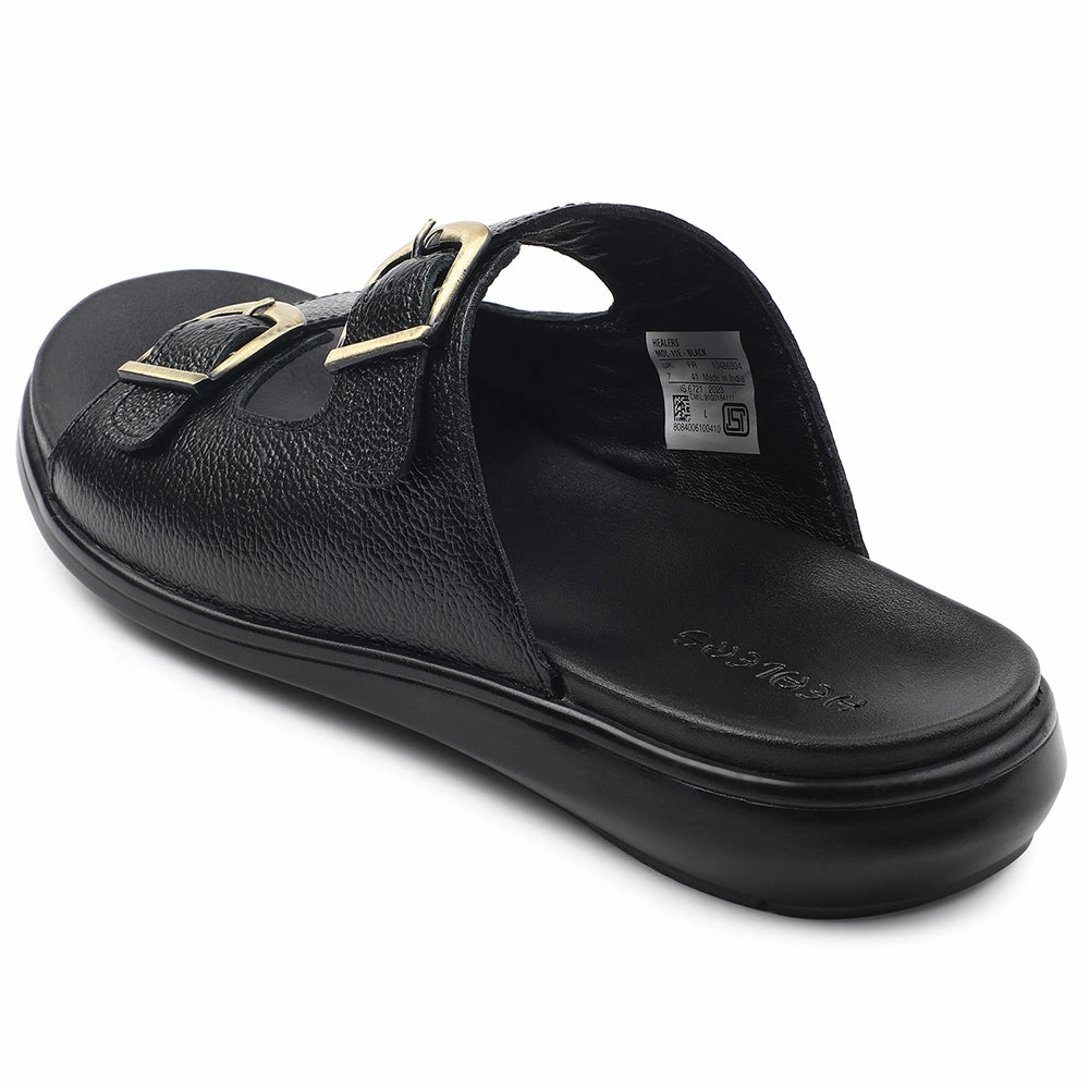 Healers Black Casual Sandal For Men MDL-11E By Liberty Sandals In St Lucia