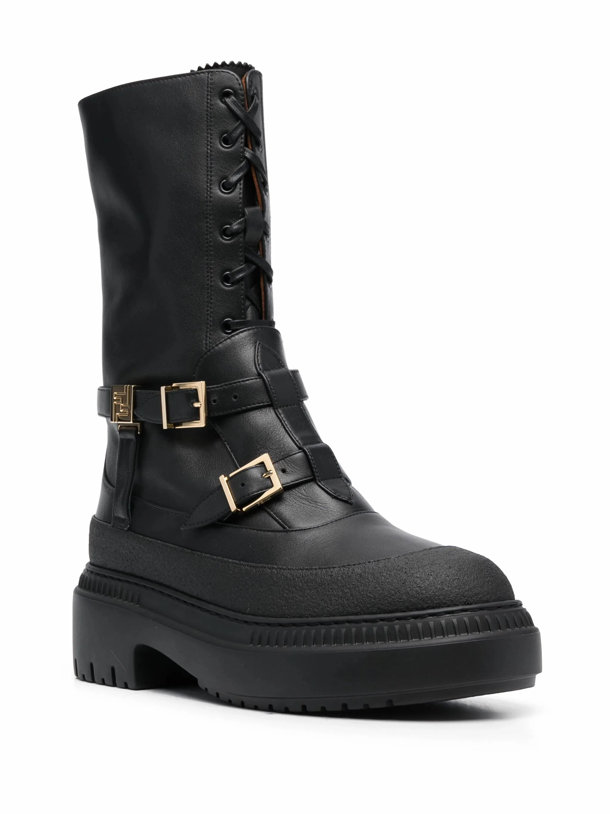 Delfina leather biker boots Rugged Boots