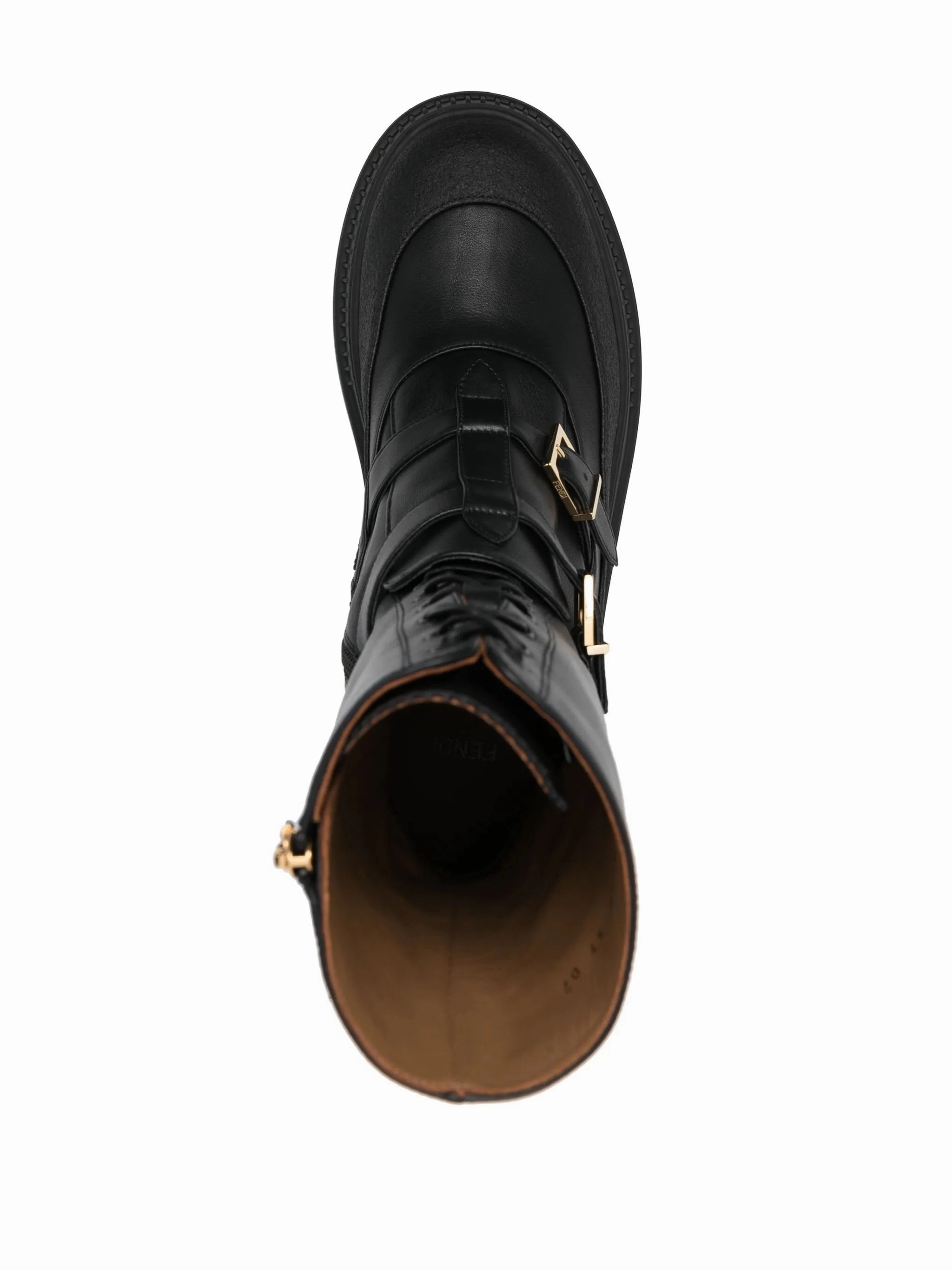 Delfina leather biker boots Brown Knee Boots