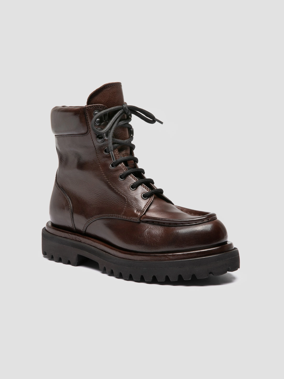 Ammunition Boots WISAL DD 126 - Dark Brown Leather Lace-Up Boots