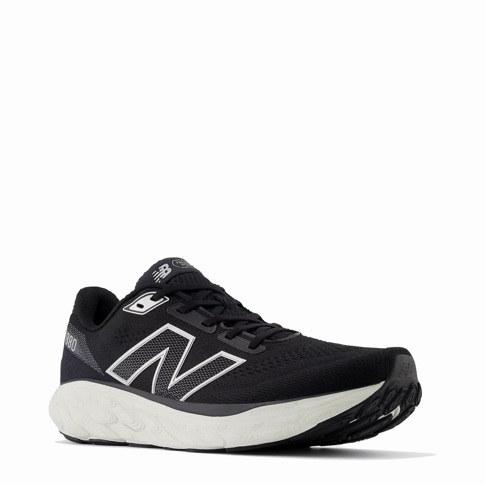 New Balance Men's Fresh Foam X 880v14 in Black with Sea Salt and Silver Metallic