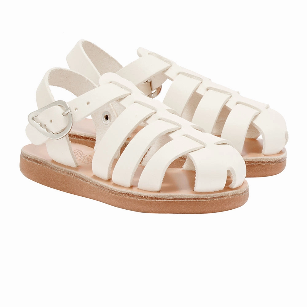 Little Ektoras Soft Off White Egyptian Sandals