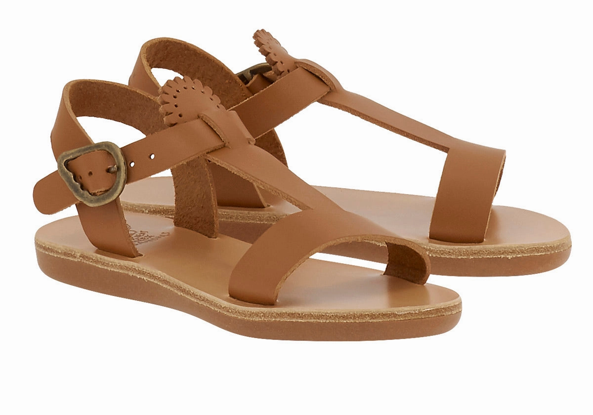 Little Amber Soft Tan Fake Sandals