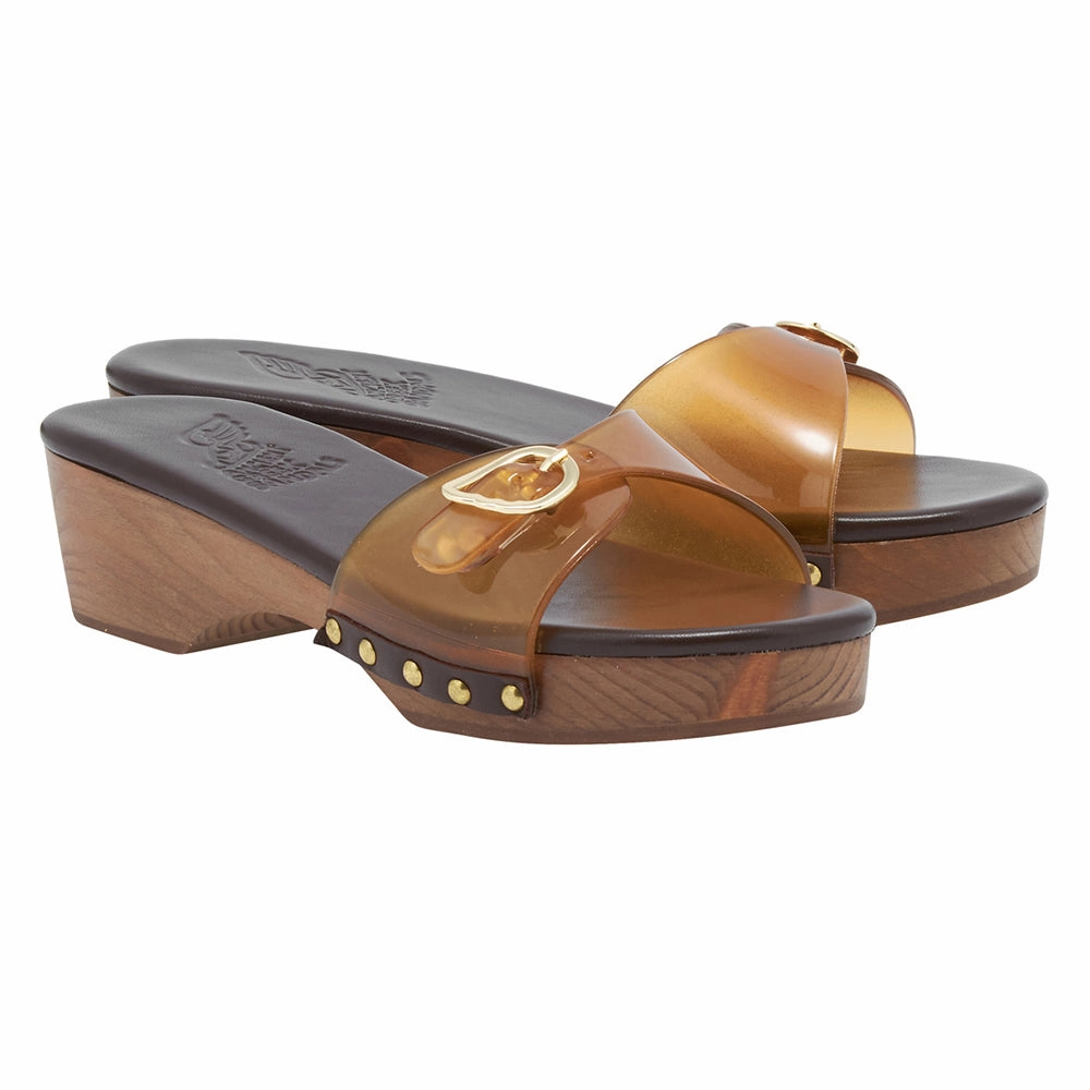 Omonia Clog Jelly Caramel Italian Shoemaker Sandals