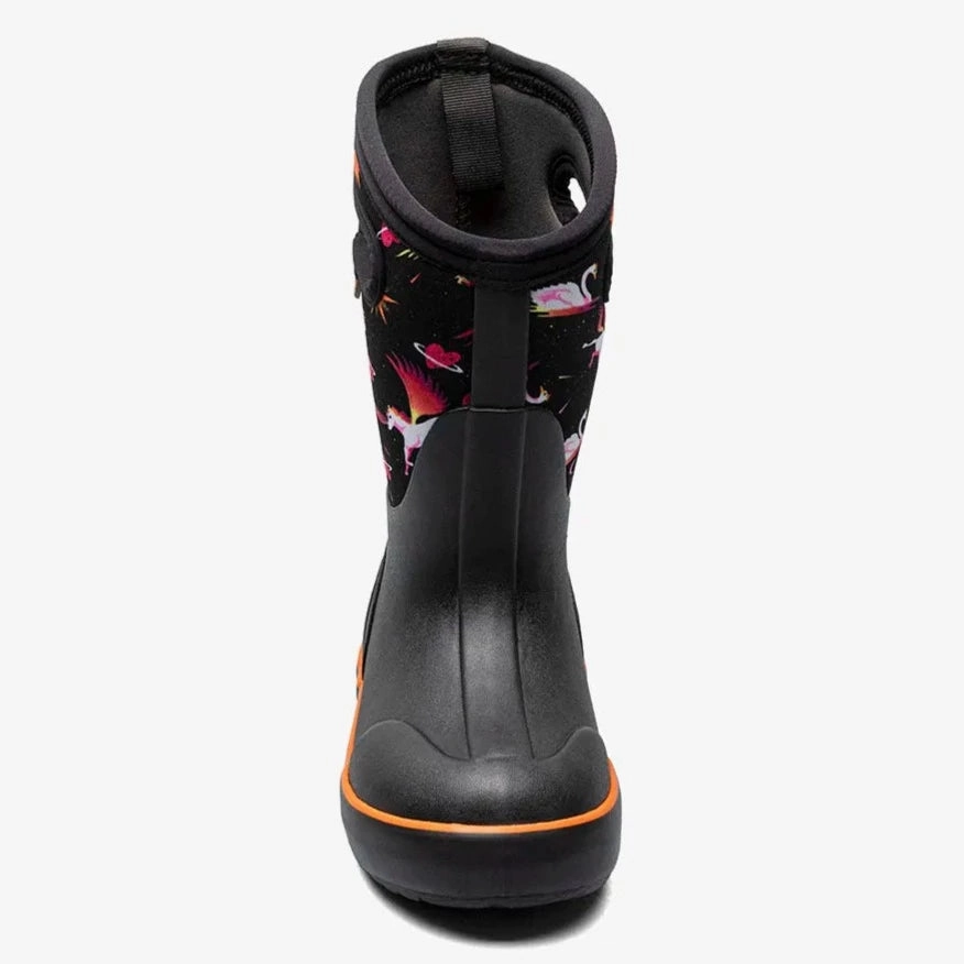 Clear Rain Boots Classic II Space Pegasus Black Multi (Size 8c-5Y)