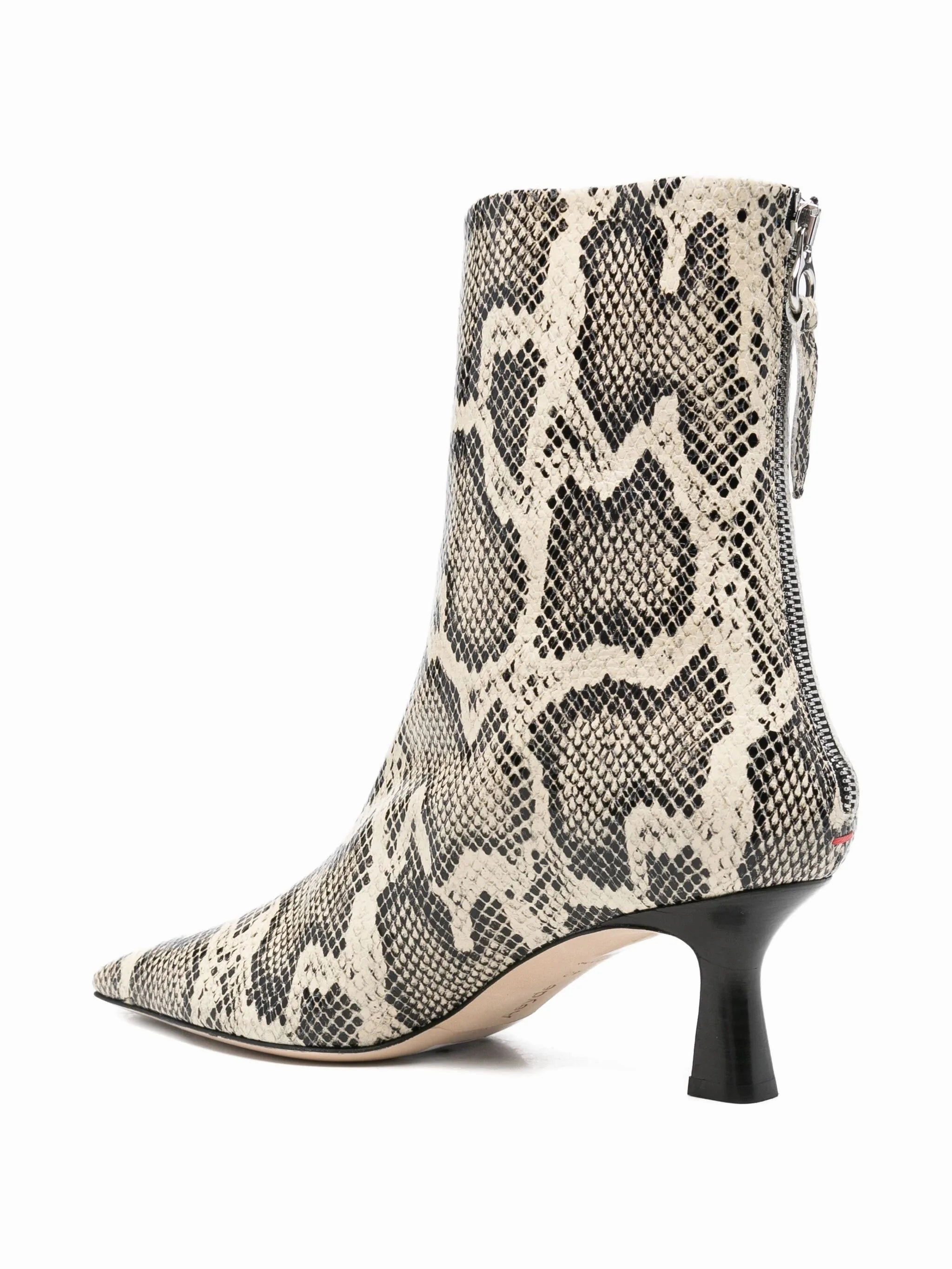 Suede Cowgirl Boots 70mm Elina snake-print pointed-toe ankle boots