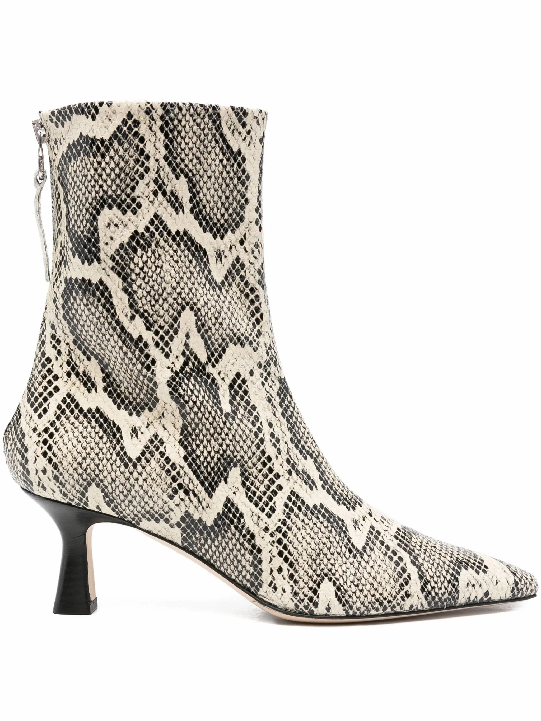 Light Cowgirl Boots 70mm Elina snake-print pointed-toe ankle boots