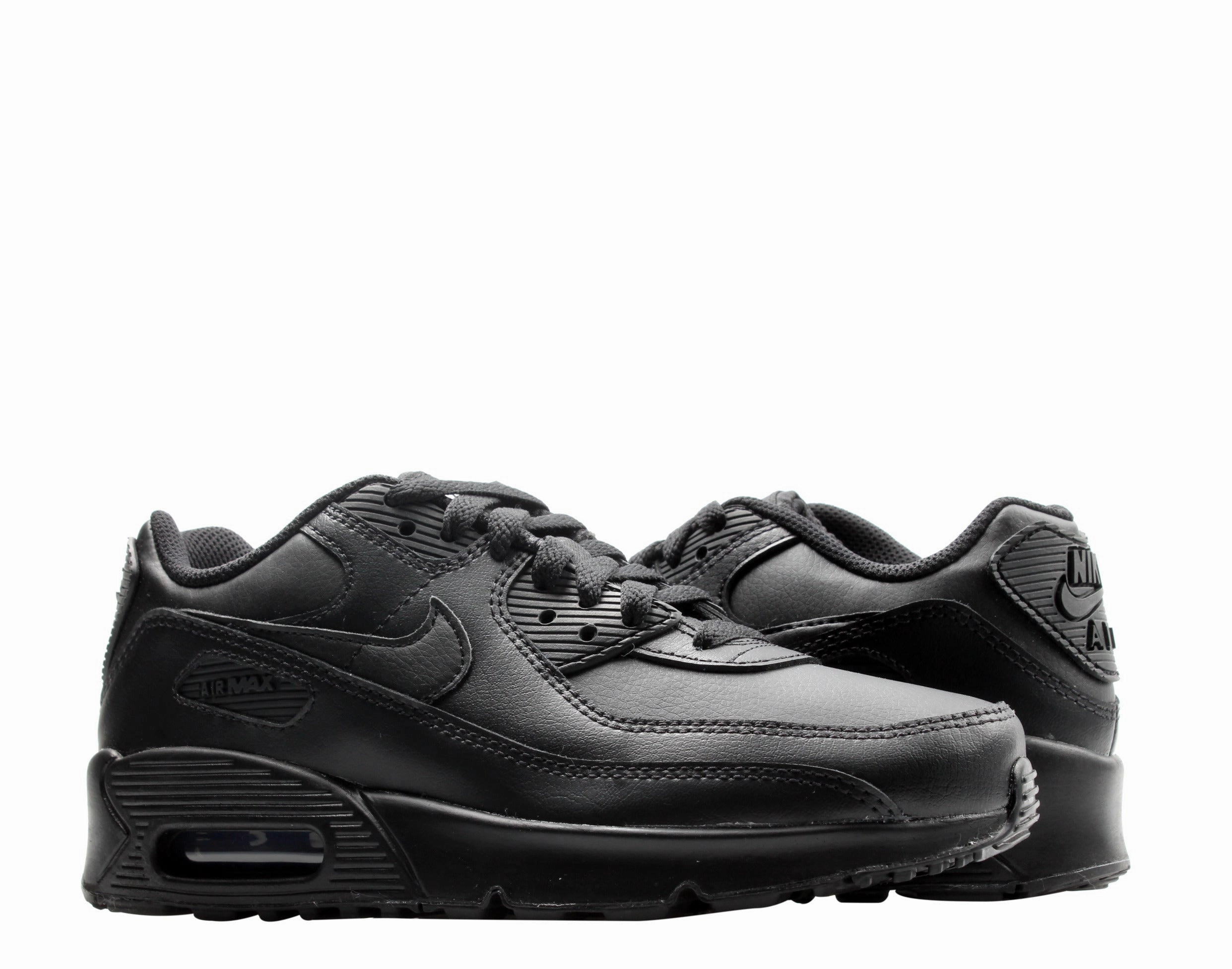 Nike Air Max 90 Leather (GS) Big Kids Running Shoes Nike Volleyball Court Shoes