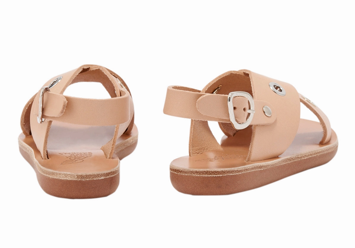 Little Maria Eyelets Soft Natural Best Plantar Fasciitis Sandals