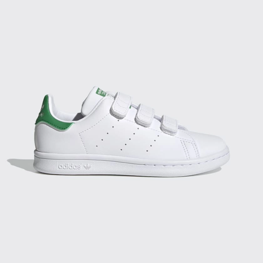STAN SMITH SHOES - Cloud White / Cloud White / Green Adidas Shoes Falcon
