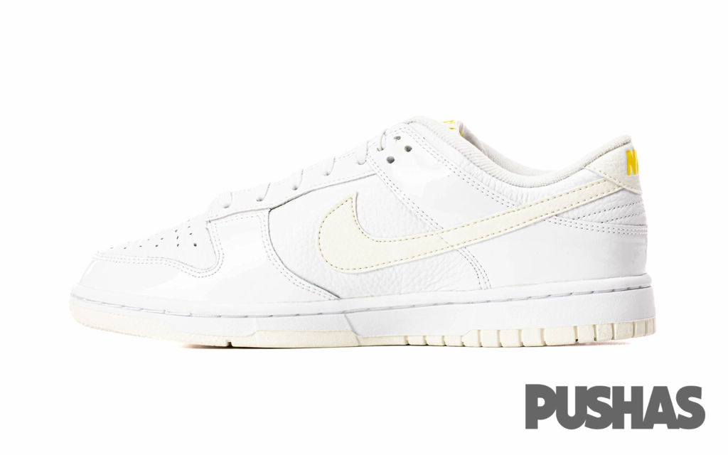All White Nike Shoes Dunk Low 'Valentine's Day Yellow Heart' Women's (2023)