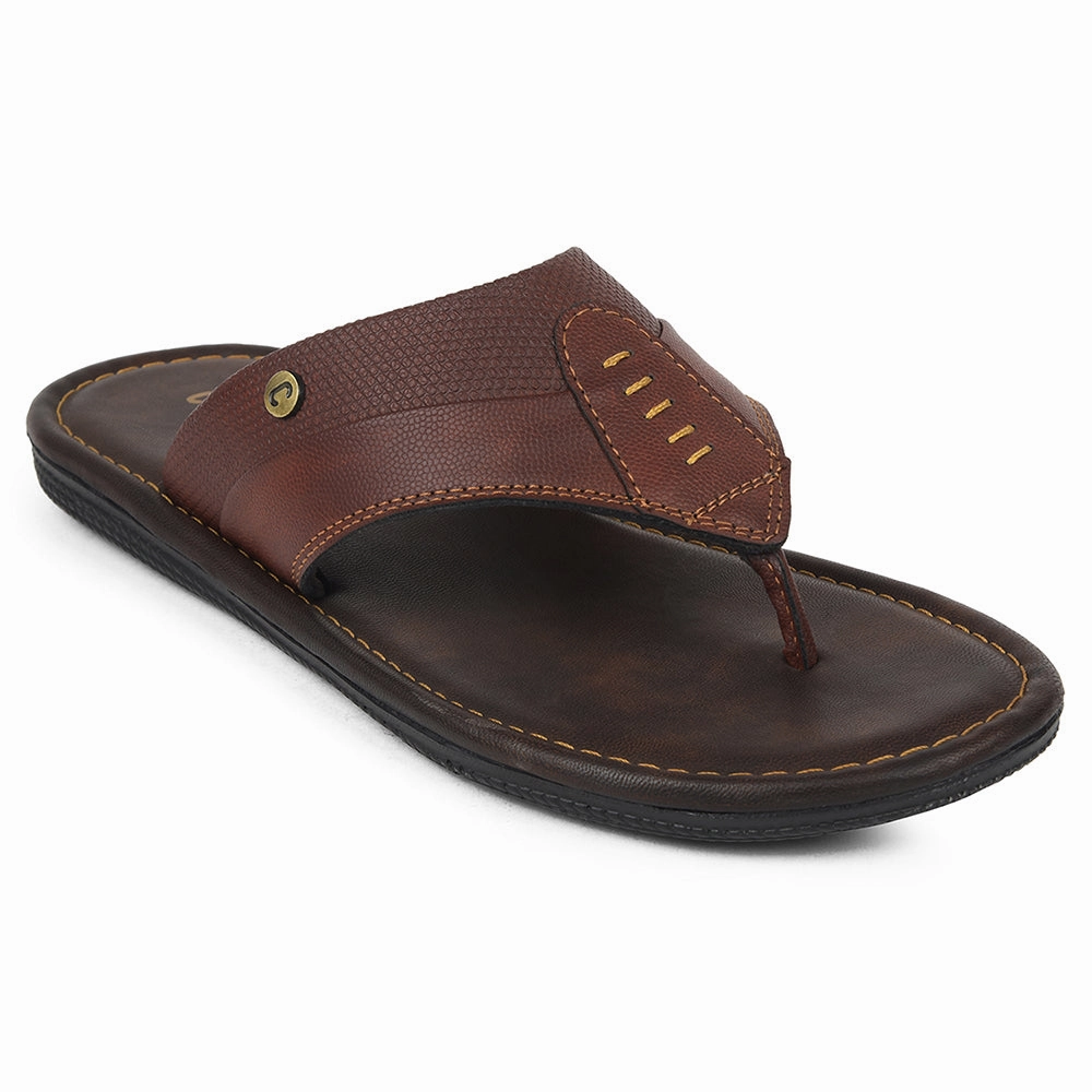 Coolers Tan Casual Slipper For Mens AOL-13 By Liberty Cinnamon Roll Slippers